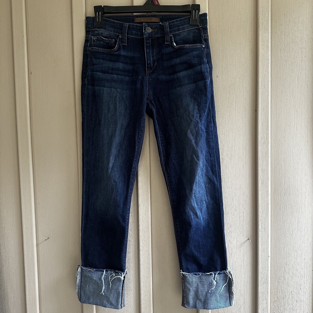 Joe's Jeans Pants Womens 31 Black Denim The Callie High Rise Cropped Bootcut